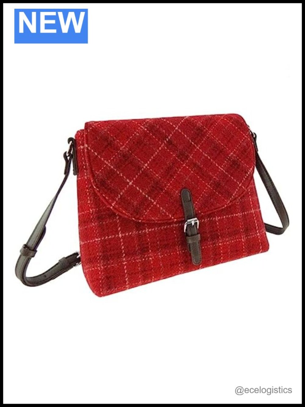 Harris Tweed Scottish Wool Shoulder Bag Crossbody Purse Tartan
